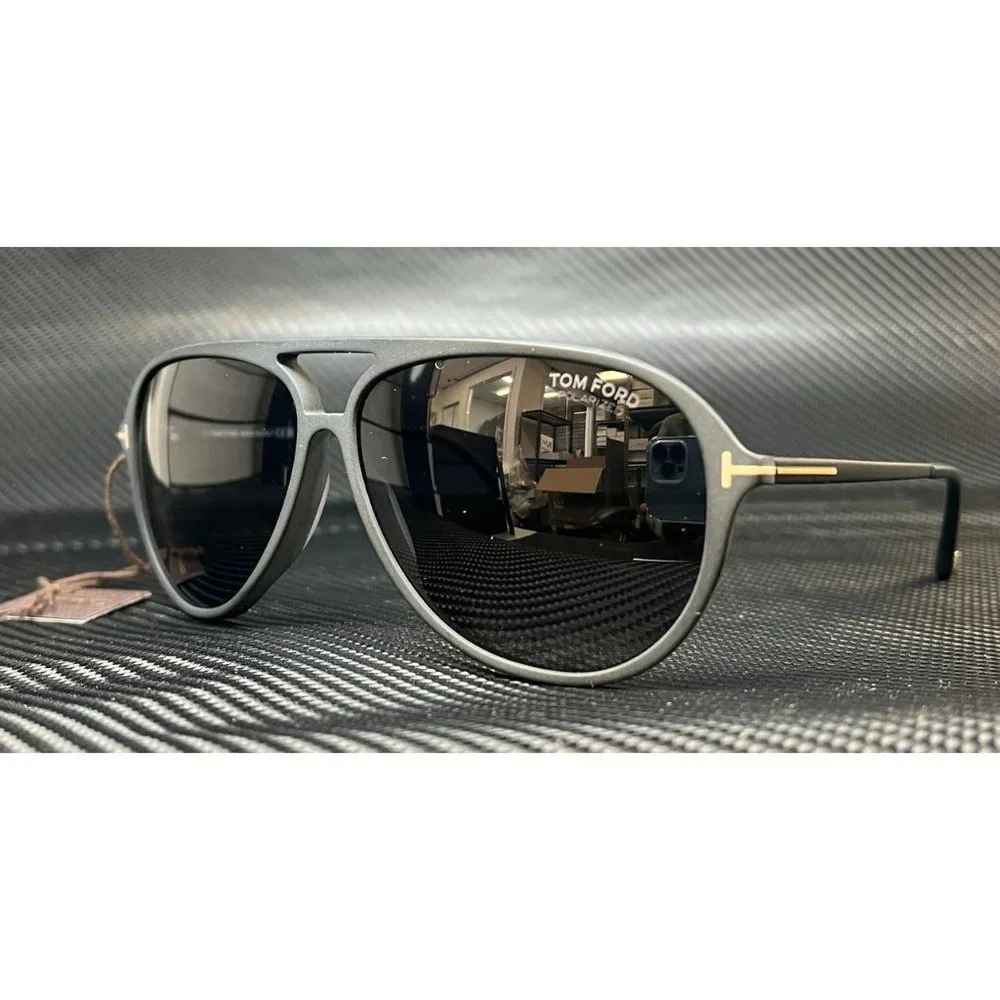 Tom Ford Matte Polarized Men 62mm Sunglasses